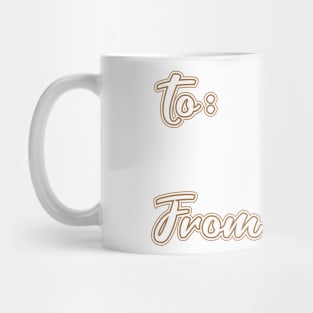 To From Gift Label Mug